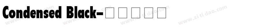 Condensed Black字体转换
